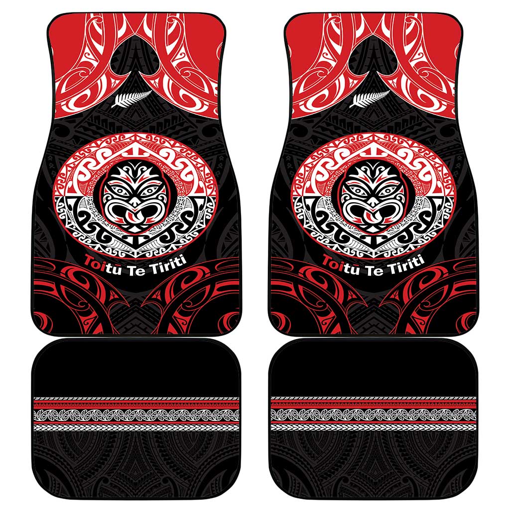 Aotearoa Toitu Te Tiriti Car Mats Haka Tiki Honour The Treaty LT14 - Polynesian Pride