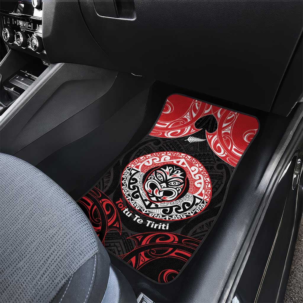 Aotearoa Toitu Te Tiriti Car Mats Haka Tiki Honour The Treaty LT14 - Polynesian Pride