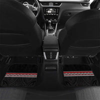 Aotearoa Toitu Te Tiriti Car Mats Haka Tiki Honour The Treaty LT14 Set 2pcs - Back Black - Polynesian Pride