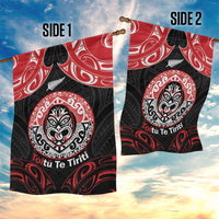 Aotearoa Toitu Te Tiriti Garden Flag Haka Tiki Honour The Treaty LT14 - Polynesian Pride