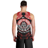 Aotearoa Toitu Te Tiriti Men Tank Top Haka Tiki Honour The Treaty LT14 - Polynesian Pride