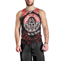 Aotearoa Toitu Te Tiriti Men Tank Top Haka Tiki Honour The Treaty LT14 - Polynesian Pride