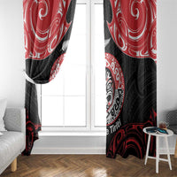 Aotearoa Toitu Te Tiriti Window Curtain Haka Tiki Honour The Treaty LT14 - Polynesian Pride