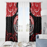 Aotearoa Toitu Te Tiriti Window Curtain Haka Tiki Honour The Treaty LT14 - Polynesian Pride