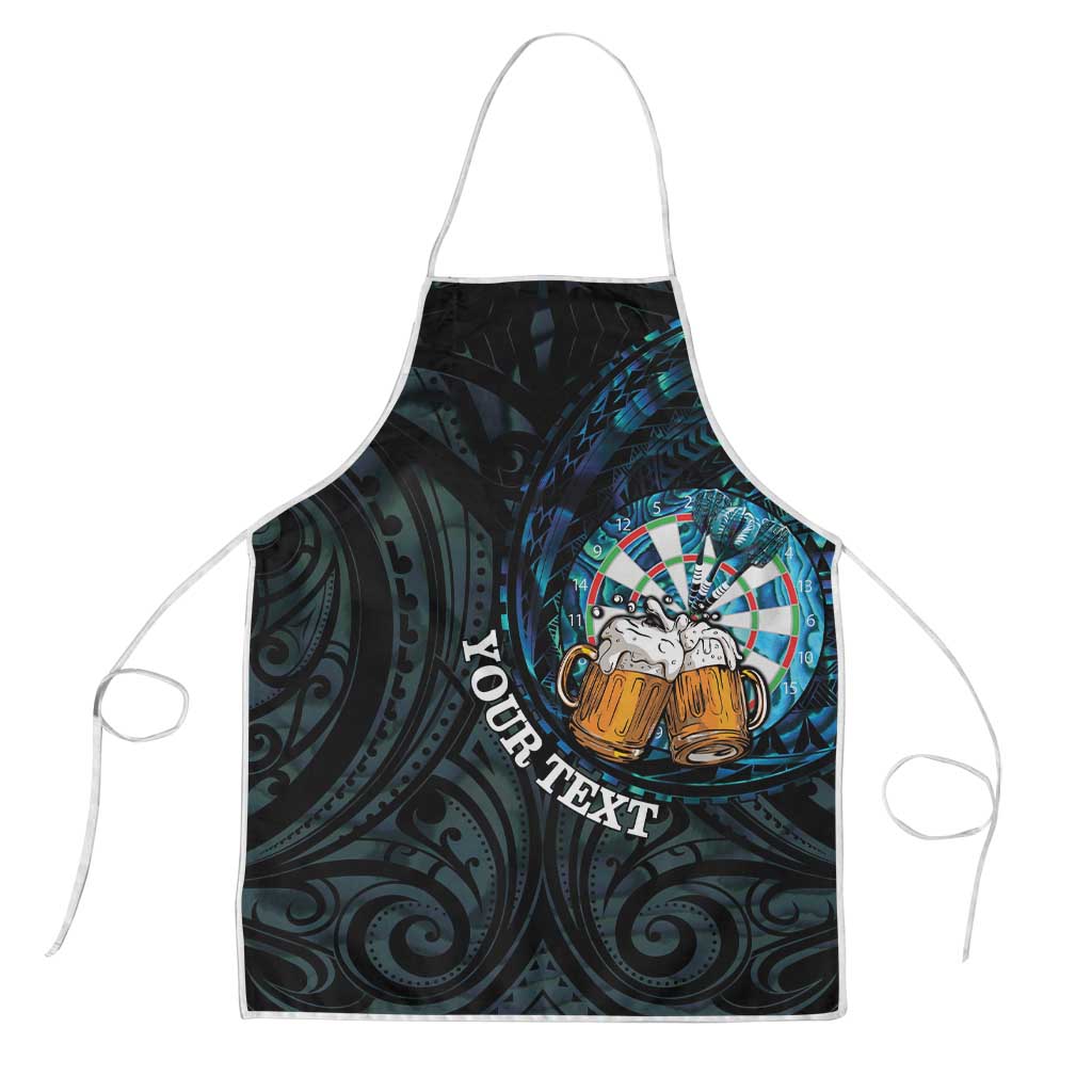 Personalized New Zealand Darts Beer Apron Paua Shell Aotearoa Maori Tattoo - Polynesian Pride