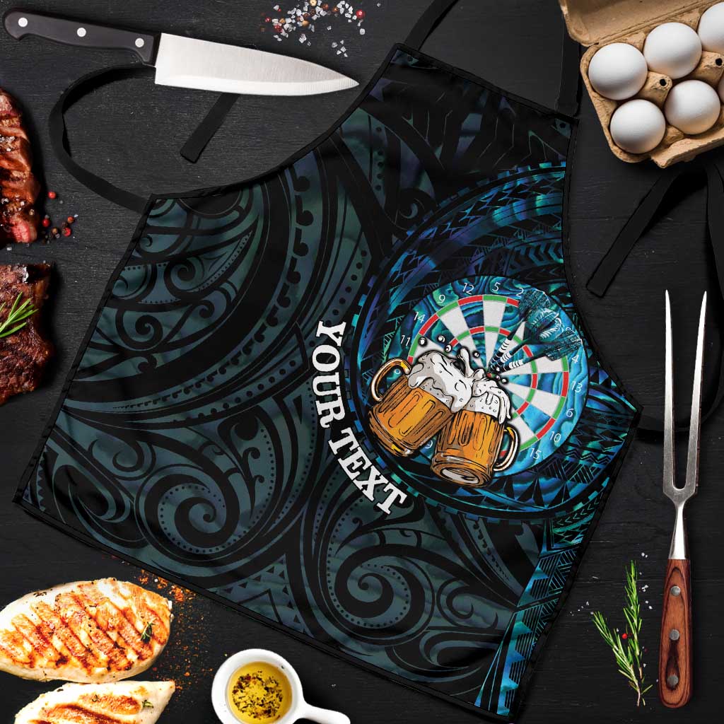 Personalized New Zealand Darts Beer Apron Paua Shell Aotearoa Maori Tattoo - Polynesian Pride