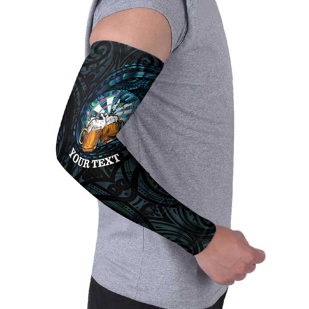 Personalized New Zealand Darts Beer Arm Sleeves Paua Shell Aotearoa Maori Tattoo - Polynesian Pride