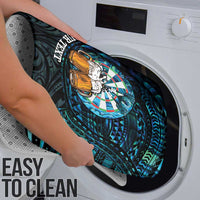 Personalized New Zealand Darts Beer Bathroom Set Paua Shell Aotearoa Maori Tattoo - Polynesian Pride