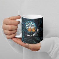 Personalized New Zealand Darts Beer Ceramic Mug Paua Shell Aotearoa Maori Tattoo - Polynesian Pride