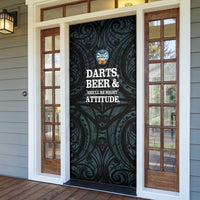 New Zealand Darts Beer Door Cover Paua Shell Aotearoa Maori Tattoo - Polynesian Pride