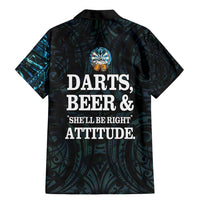 Personalized New Zealand Darts Beer Family Matching Mermaid Dress and Hawaiian Shirt Paua Shell Aotearoa Maori Tattoo - Polynesian Pride