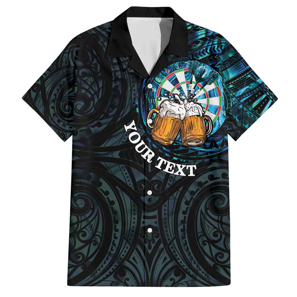 Personalized New Zealand Darts Beer Family Matching Summer Maxi Dress and Hawaiian Shirt Paua Shell Aotearoa Maori Tattoo - Polynesian Pride