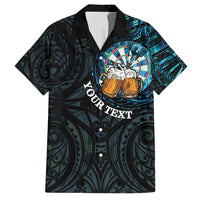 Personalized New Zealand Darts Beer Family Matching Tank Maxi Dress and Hawaiian Shirt Paua Shell Aotearoa Maori Tattoo - Polynesian Pride