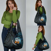 Personalized New Zealand Darts Beer Grocery Bag Paua Shell Aotearoa Maori Tattoo - Polynesian Pride