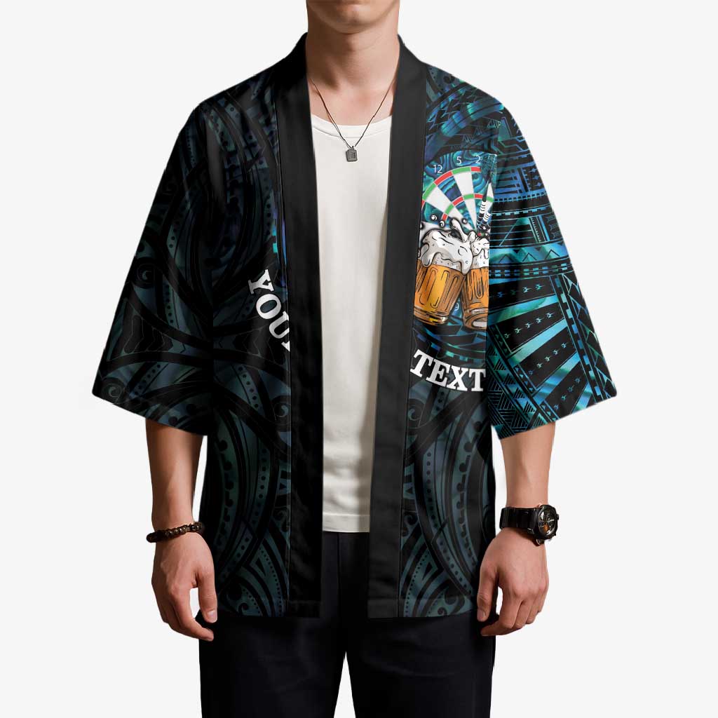 Personalized New Zealand Darts Beer Kimono Paua Shell Aotearoa Maori Tattoo - Polynesian Pride