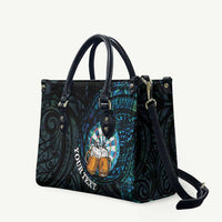 Personalized New Zealand Darts Beer Leather Bag Paua Shell Aotearoa Maori Tattoo - Polynesian Pride
