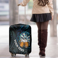 Personalized New Zealand Darts Beer Luggage Cover Paua Shell Aotearoa Maori Tattoo - Polynesian Pride