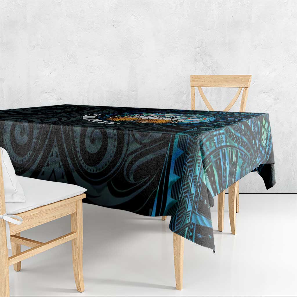 Personalized New Zealand Darts Beer Tablecloth Paua Shell Aotearoa Maori Tattoo - Polynesian Pride