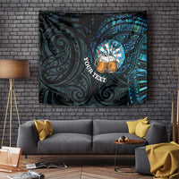 Personalized New Zealand Darts Beer Tapestry Paua Shell Aotearoa Maori Tattoo - Polynesian Pride