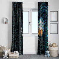 Personalized New Zealand Darts Beer Window Curtain Paua Shell Aotearoa Maori Tattoo - Polynesian Pride