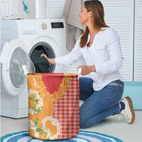 Prince Kuhio Aloha Hawaii Laundry Basket Plumeria Ilima Lei Palaka Motifs LT14 - Polynesian Pride