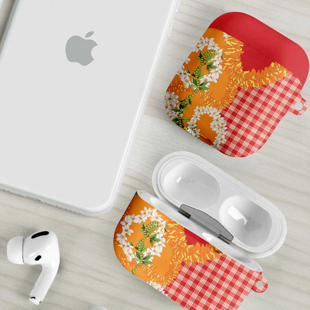 Prince Kuhio Aloha Hawaii AirPods Case Plumeria Ilima Lei Palaka Motifs