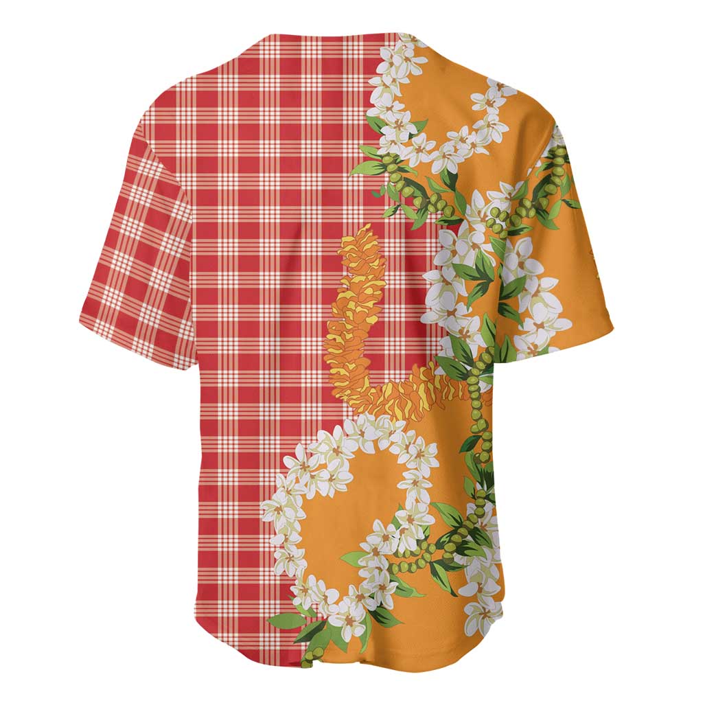 Prince Kuhio Aloha Hawaii Baseball Jersey Plumeria Ilima Lei Palaka Motifs LT14 - Polynesian Pride
