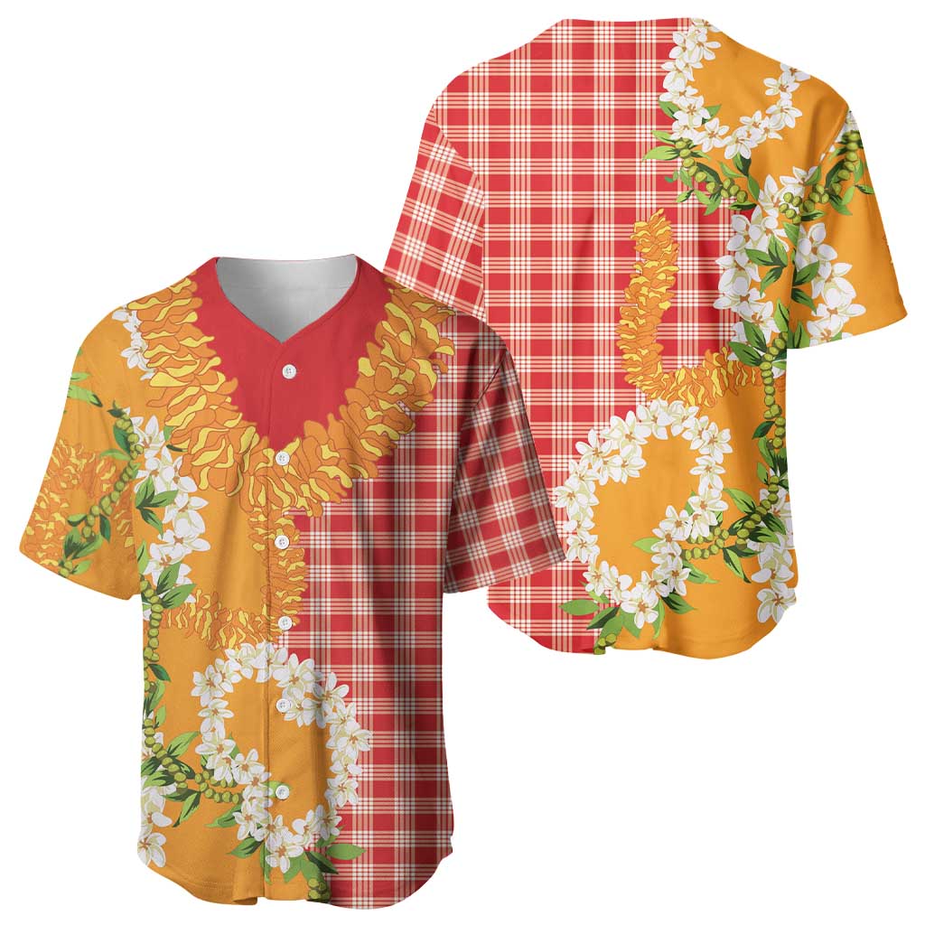 Prince Kuhio Aloha Hawaii Baseball Jersey Plumeria Ilima Lei Palaka Motifs LT14 - Polynesian Pride
