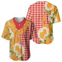 Prince Kuhio Aloha Hawaii Baseball Jersey Plumeria Ilima Lei Palaka Motifs LT14 - Polynesian Pride