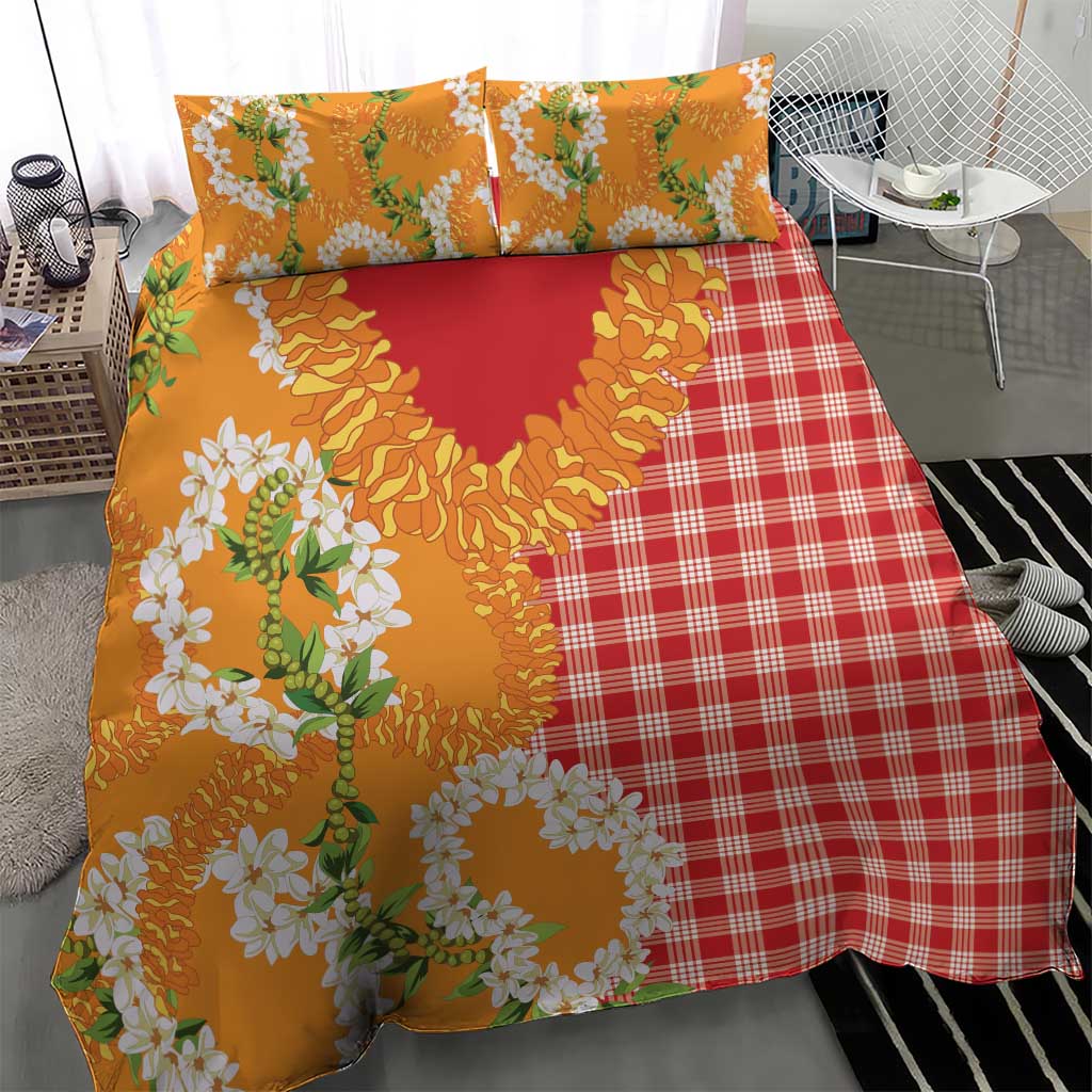 Prince Kuhio Aloha Hawaii Bedding Set Plumeria Ilima Lei Palaka Motifs LT14 - Polynesian Pride