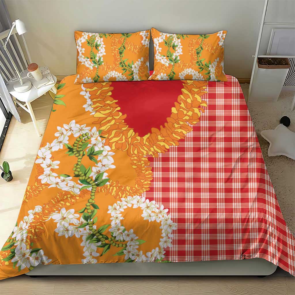 Prince Kuhio Aloha Hawaii Bedding Set Plumeria Ilima Lei Palaka Motifs LT14 - Polynesian Pride