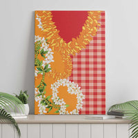 Prince Kuhio Aloha Hawaii Canvas Wall Art Plumeria Ilima Lei Palaka Motifs LT14 - Polynesian Pride
