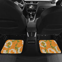 Prince Kuhio Aloha Hawaii Car Mats Plumeria Ilima Lei Palaka Motifs LT14 Set 2pcs - Back Red - Polynesian Pride