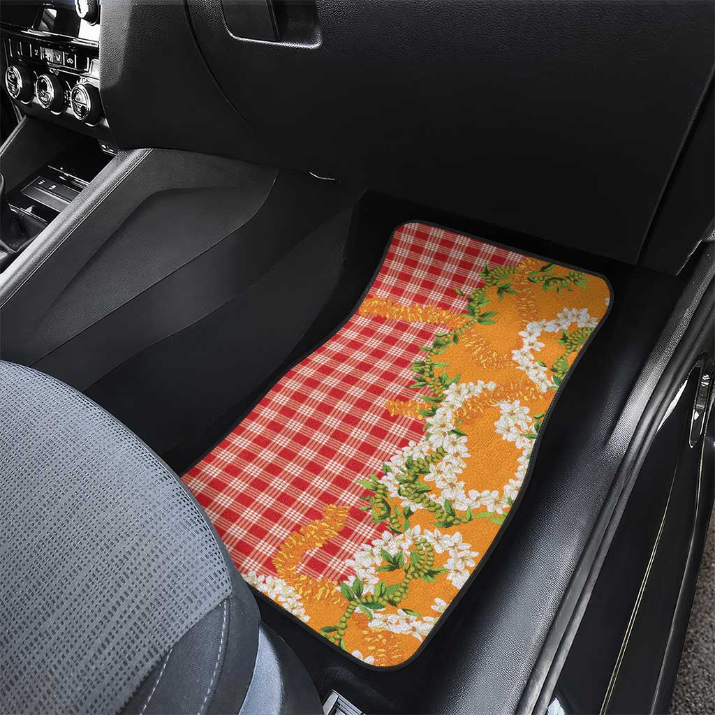 Prince Kuhio Aloha Hawaii Car Mats Plumeria Ilima Lei Palaka Motifs LT14 - Polynesian Pride