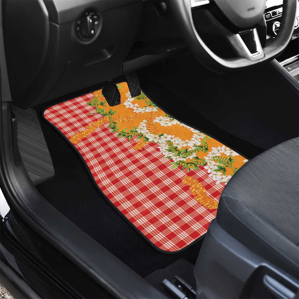 Prince Kuhio Aloha Hawaii Car Mats Plumeria Ilima Lei Palaka Motifs LT14 - Polynesian Pride