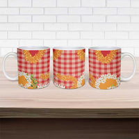 Prince Kuhio Aloha Hawaii Ceramic Mug Plumeria Ilima Lei Palaka Motifs LT14 - Polynesian Pride