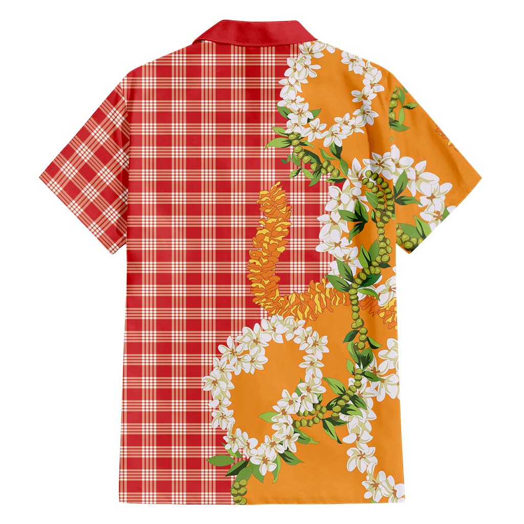 Prince Kuhio Aloha Hawaii Family Matching Off Shoulder Maxi Dress and Hawaiian Shirt Plumeria Ilima Lei Palaka Motifs