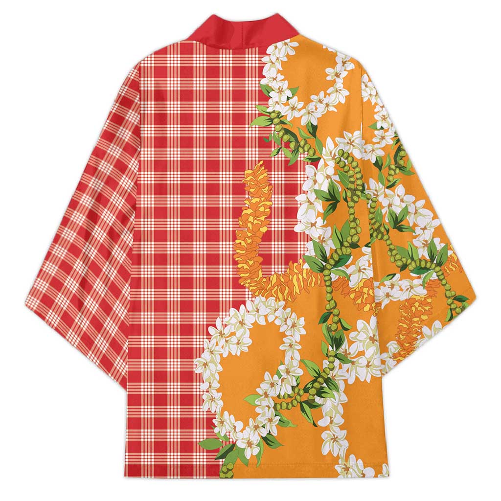Prince Kuhio Aloha Hawaii Kimono Plumeria Ilima Lei Palaka Motifs LT14 - Polynesian Pride