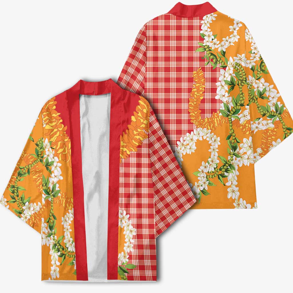 Prince Kuhio Aloha Hawaii Kimono Plumeria Ilima Lei Palaka Motifs LT14 - Polynesian Pride