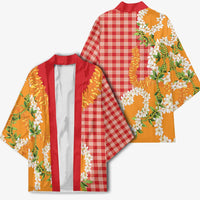 Prince Kuhio Aloha Hawaii Kimono Plumeria Ilima Lei Palaka Motifs LT14 - Polynesian Pride