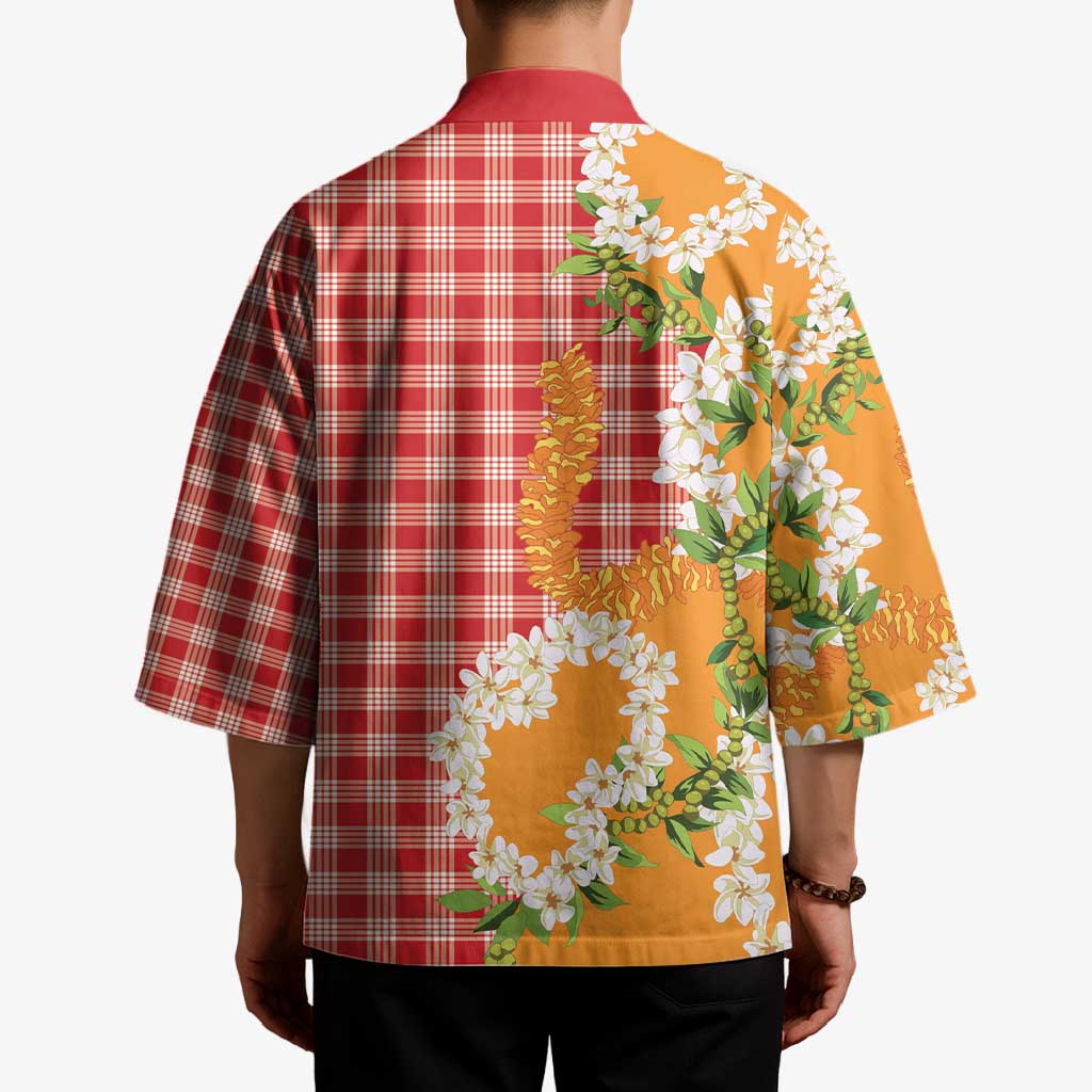 Prince Kuhio Aloha Hawaii Kimono Plumeria Ilima Lei Palaka Motifs LT14 - Polynesian Pride