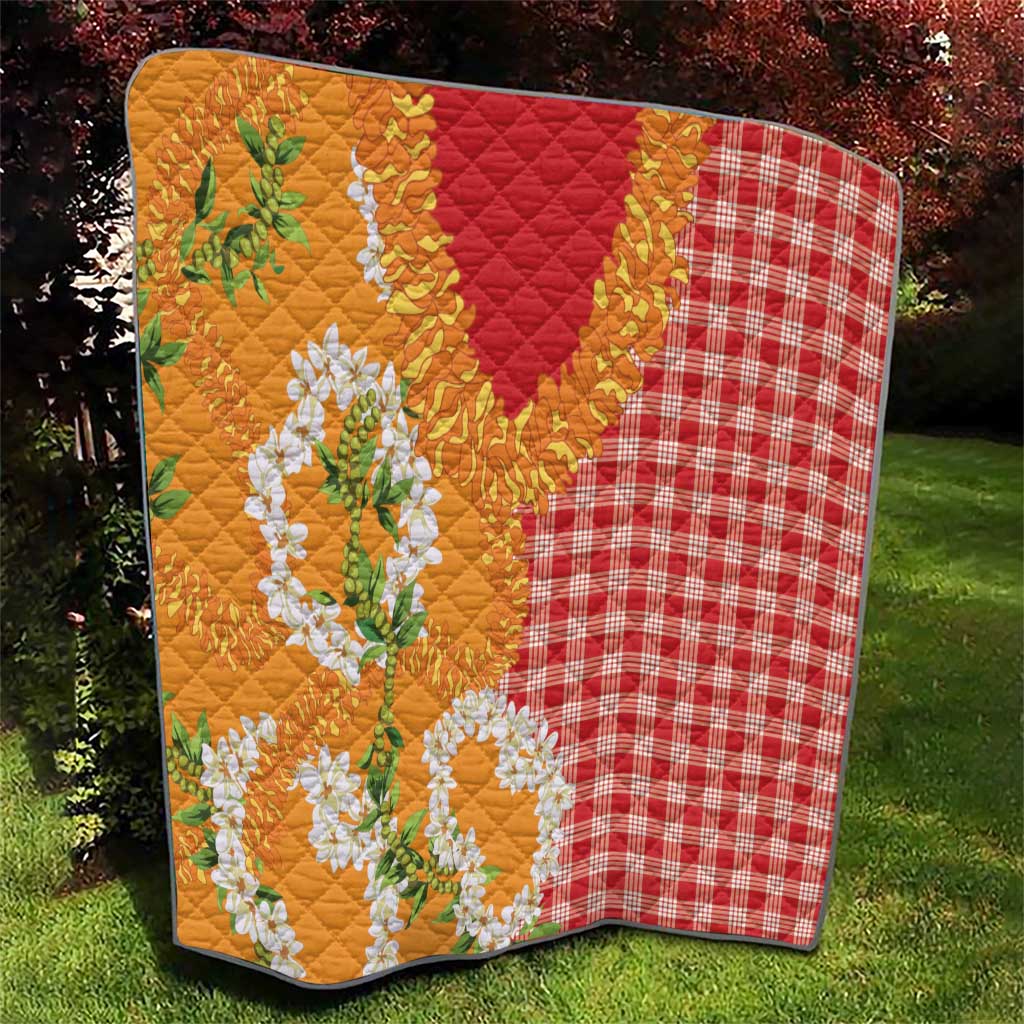 Prince Kuhio Aloha Hawaii Quilt Plumeria Ilima Lei Palaka Motifs LT14 - Polynesian Pride