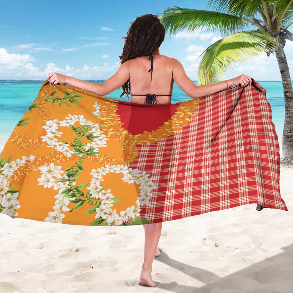 Prince Kuhio Aloha Hawaii Sarong Plumeria Ilima Lei Palaka Motifs LT14 - Polynesian Pride