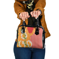 Prince Kuhio Aloha Hawaii Shoulder Handbag Plumeria Ilima Lei Palaka Motifs LT14 One Size Red - Polynesian Pride