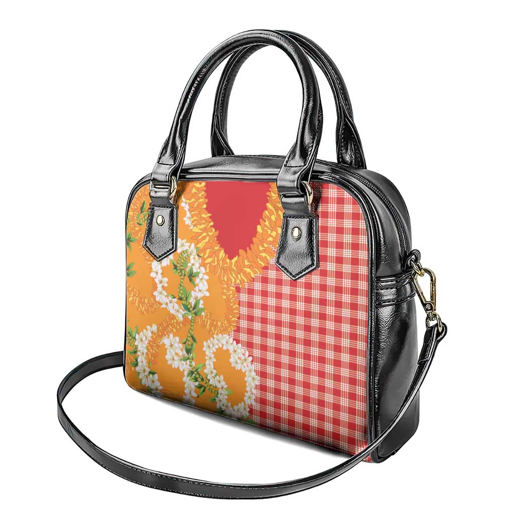 Prince Kuhio Aloha Hawaii Shoulder Handbag Plumeria Ilima Lei Palaka Motifs LT14 - Polynesian Pride
