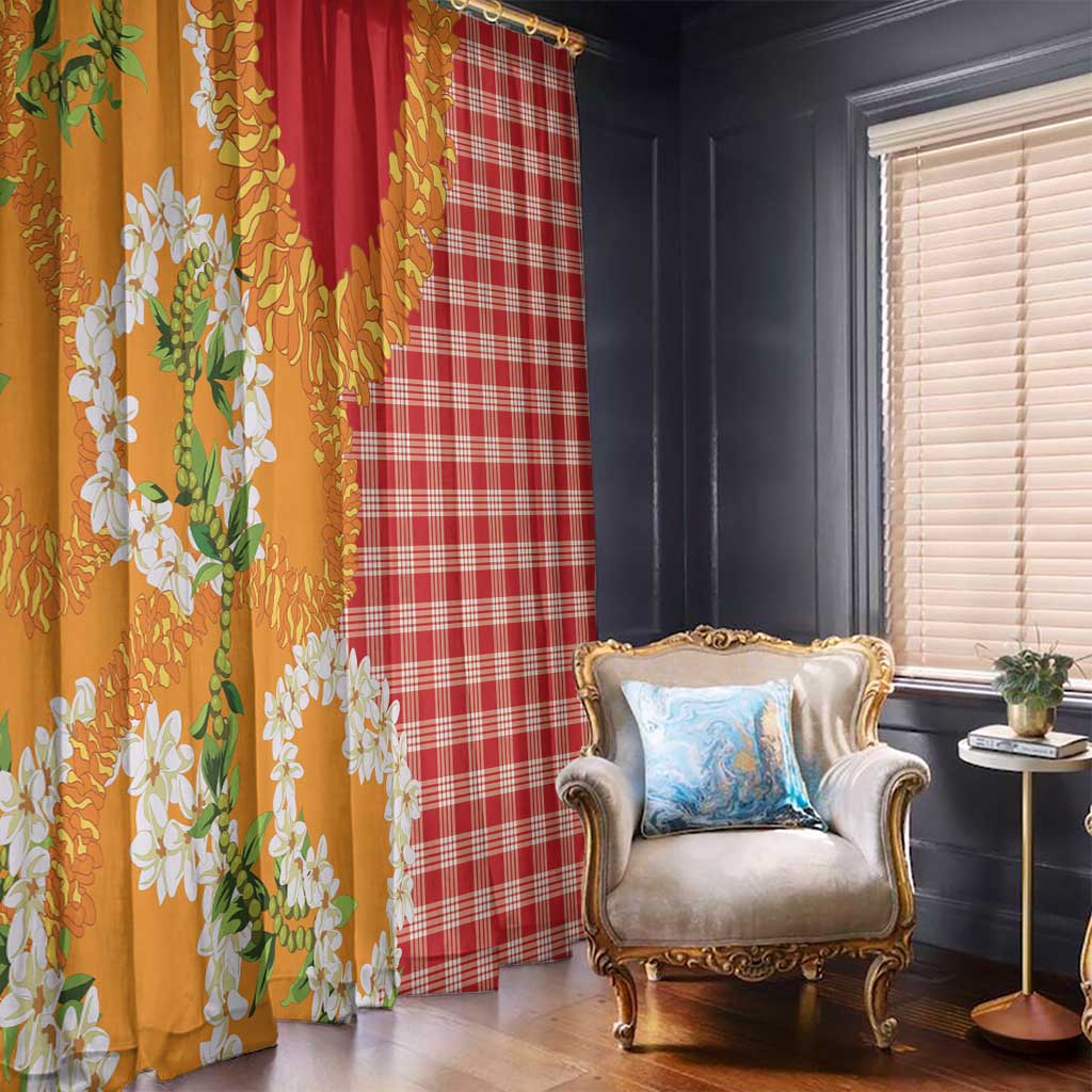 Prince Kuhio Aloha Hawaii Window Curtain Plumeria Ilima Lei Palaka Motifs LT14 - Polynesian Pride