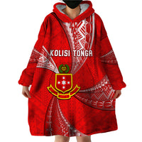 Personalised Tonga College Alete Wearable Blanket Hoodie Class Of Year Kolisi Tonga Ngatu Pattern LT14 - Polynesian Pride