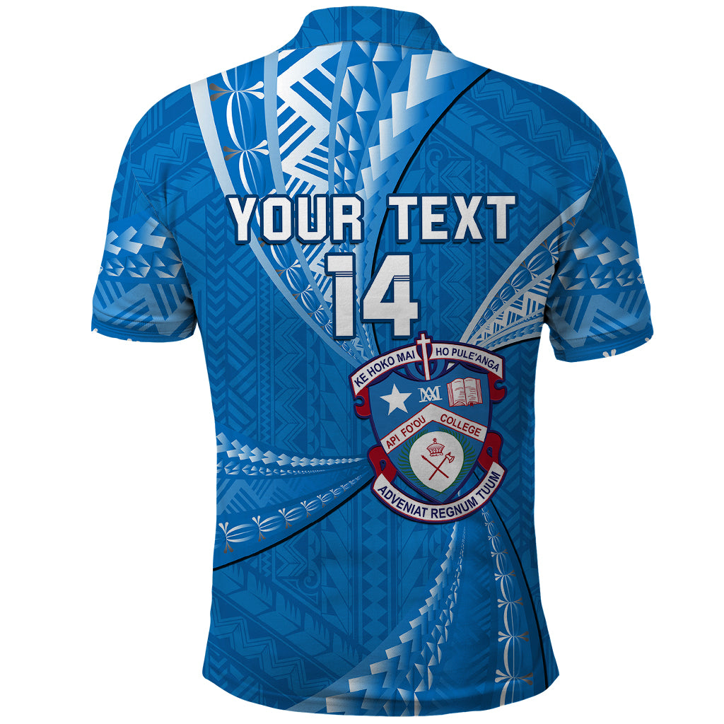 Custom Tonga Apifoou College Polo Shirt Tongan Ngatu Pattern LT14 - Polynesian Pride