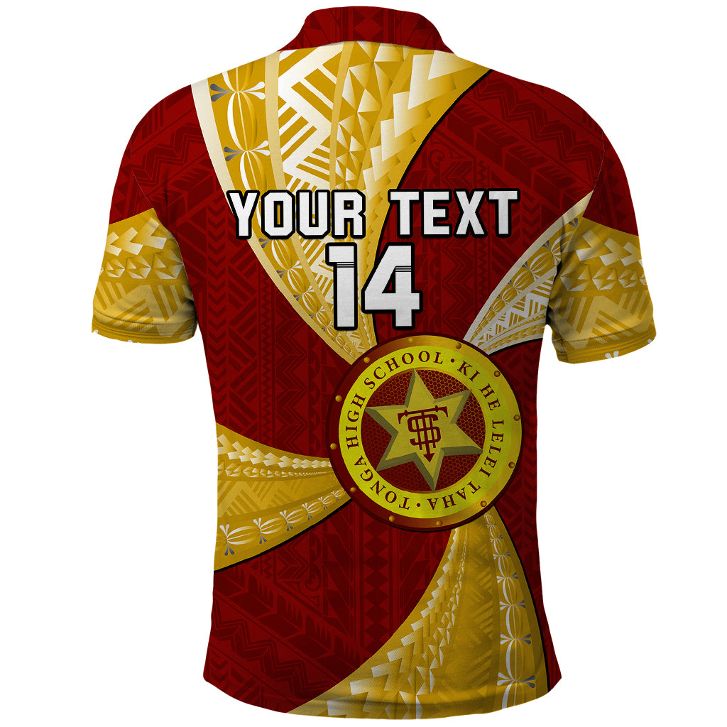 Custom Tonga High School Polo Shirt Tongan Ngatu Pattern LT14 - Polynesian Pride