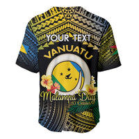 Personalised Malampa Day Baseball Jersey Vanuatu Provinces Polynesian Pattern